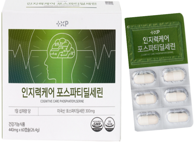 두뇌건강과 피부건강을 동시에 인지력케어엔 브레인케어포스파티딜세린, 30회분, 1세트