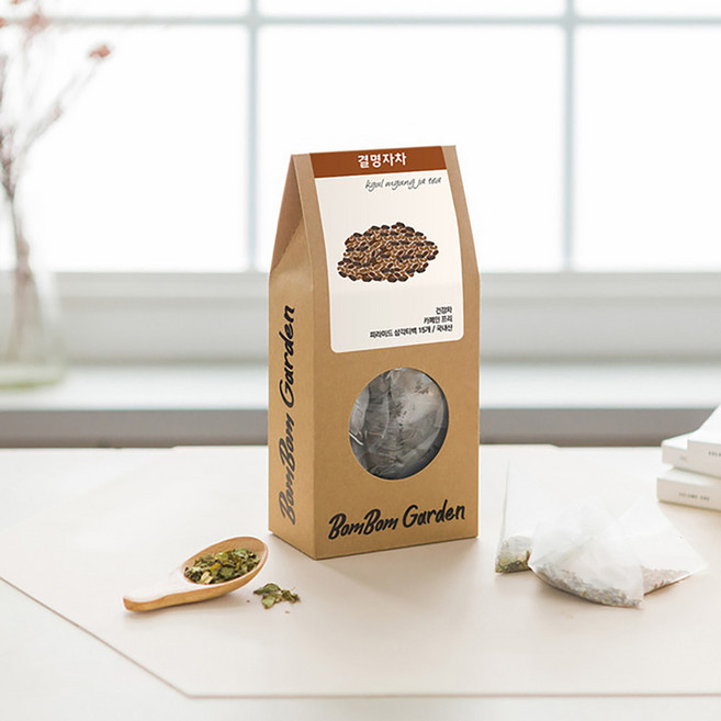 봄봄 디카페인 국산 볶은 결명자차 15티백 건강차 결명차, 15g, 1세트, 1개입