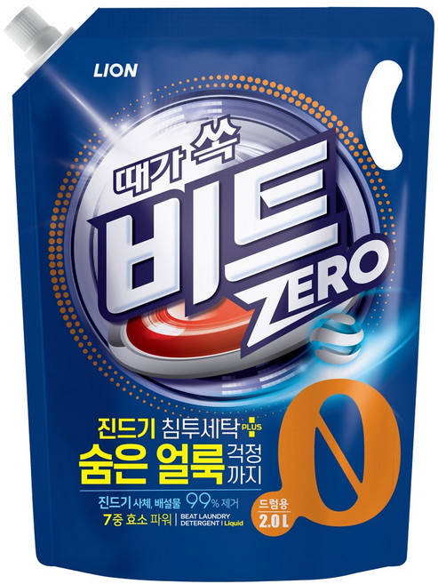 비트 액체세제 리필형 2L 드럼용 액상세제, 3개