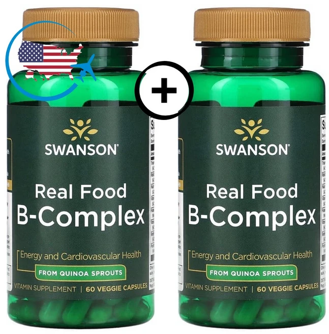 리얼푸드 비타민B복합체 퀴노아새싹 추출 60정 2통 CHECKYOU - 쿠팡