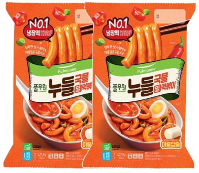풀무원 밀 누들 국물떡볶이 423.5g 2개
