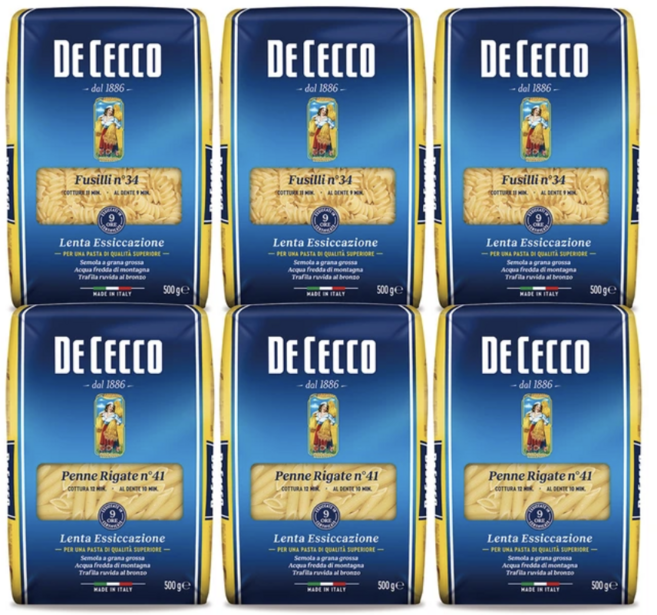 데 체코 파스타면 펜네 푸실리 500g 스파게티 꼬불면 듀럼밀 알단테, 1세트, 3kg