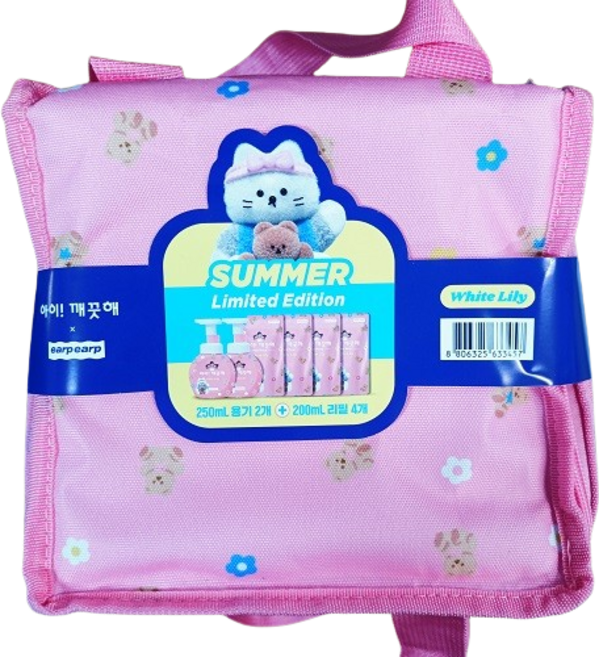 아이 깨끗해 항균 폼 핸드솝 화이트릴리향 250ml 용기 2개 + 200ml 리필 4개 세트, 1개