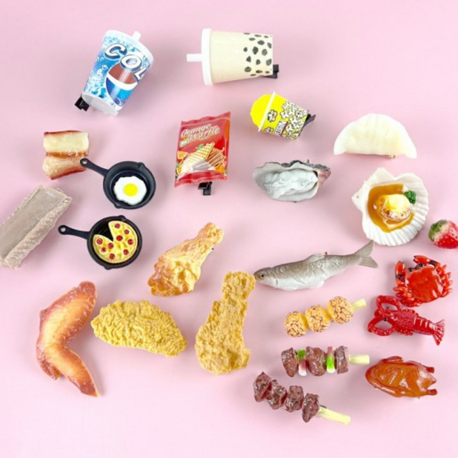 아기자기 아이들 고급 음식 머리핀 시즌2 헤어핀 생일 재밌는 특이한 어린이집 학예회 축제 장기자랑 파티, 팝콘