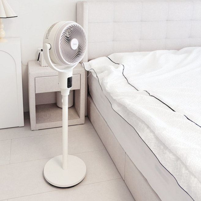 미디어 저소음 BLDC 스탠드 써큘레이터 3D입체회전 먼지필터 리모컨형 거실 사무실 선풍기, MCF-70SB(스카이블루)