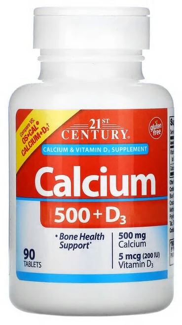 21st Century (21세기 센트리) 칼슘 500 + D3 5mcg(200IU) 90정, 400개 - 쿠팡