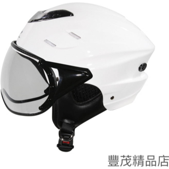 ZEUS 瑞獅 ZS-125B 雪帽 半罩 安全帽 內襯可拆 透氣 通風, 白