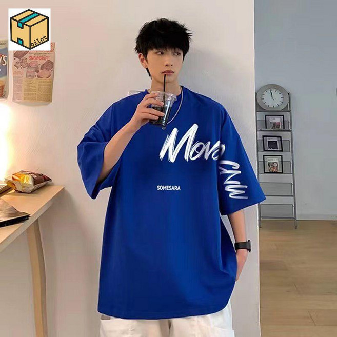 라운드 오버핏 쿨티셔츠 머슬핏 반팔 티셔츠 면티 기능성 쿨링 남성 냉감 빅사이즈 레이어드