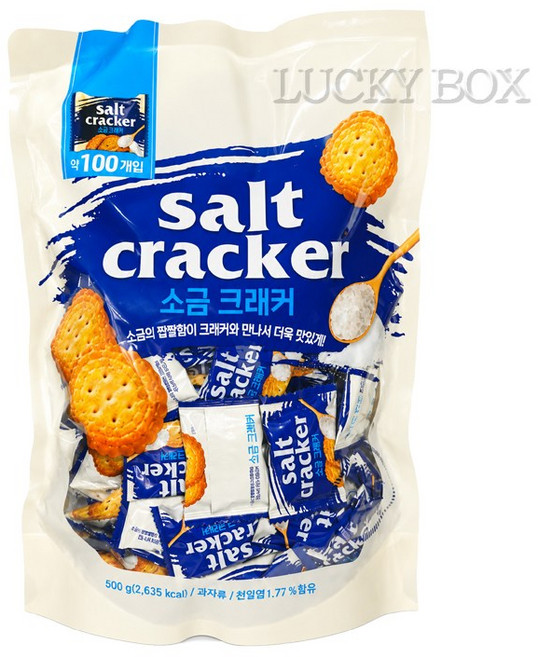 소금크래커 500g 대용량 개별포장 단짠 솔트크래커 간식 탕비실 사무실, 1개
