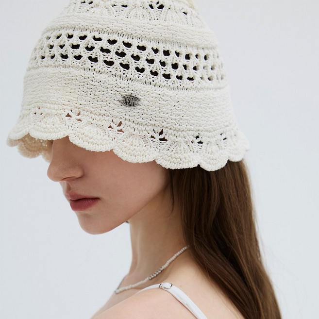 [미네티] 크로쉐 여름 버킷햇 여성 니트 벙거지 모자