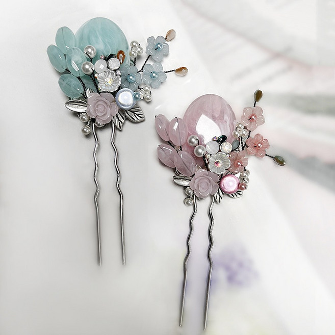 한복 뒤꽂이 한복비녀 혼주뒤꽂이 웨딩헤어 비녀 머리장식 뒤꽂이