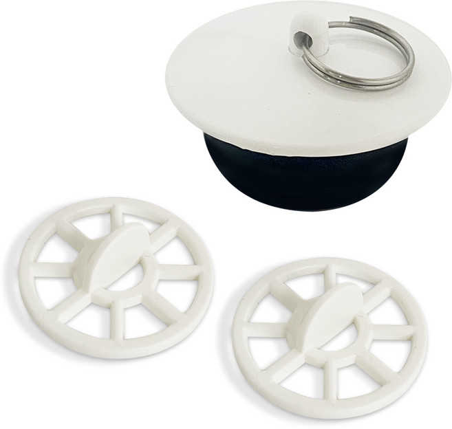 국산생산 욕조마개1개+욕조망2개 세트 거름망 욕조망 배수구망 머리카락 백색욕조마개 욕조배수구망