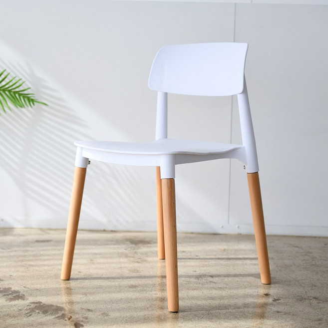 리빙에코 모노체어 식탁의자 카페의자, 모노체어_화이트, 1개