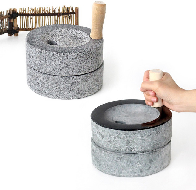 국산 미니 맷돌 모음 ( 복맷돌 소품용 멧돌 명절 전통 문화체험 외국인선물 한국기념품 추석 설날 포토존 ), 1개