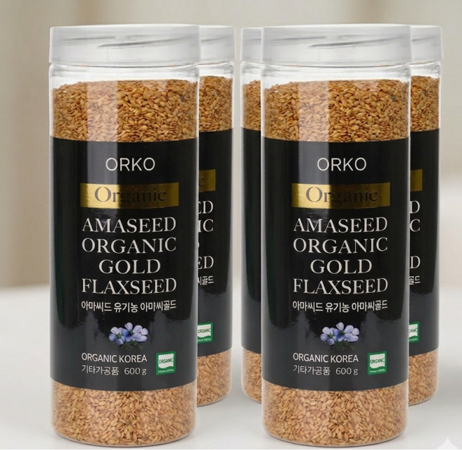 유기농 볶은 아마씨 골드 600g x 4세트, 4개