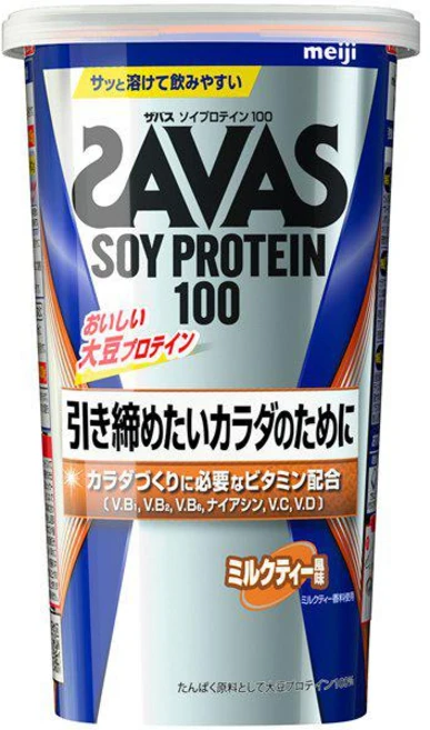 SAVAS 자바스 소이프로틴100 대두단백질 비타민 배합 밀크티맛 224g [트레이닝 헬스 단백질 보충제], 단일, 1개 - 쿠팡