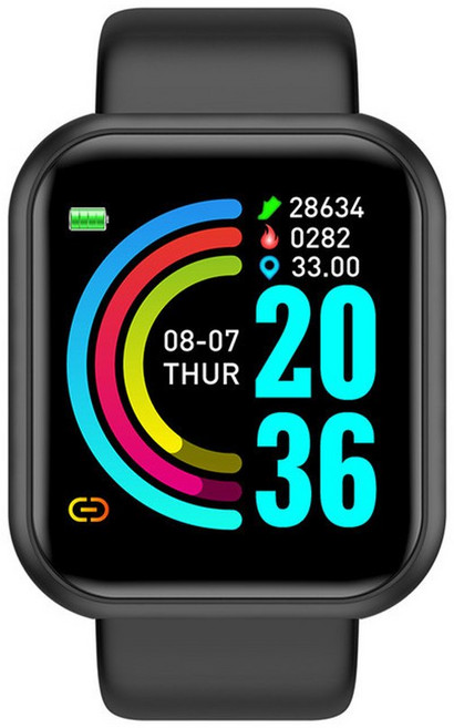 남성용 스마트 시계 여성용 손목 블루투스 연결 전화 음악 플레이어 피트니스 스포츠 팔찌 모니터 디지털, Y68 Black