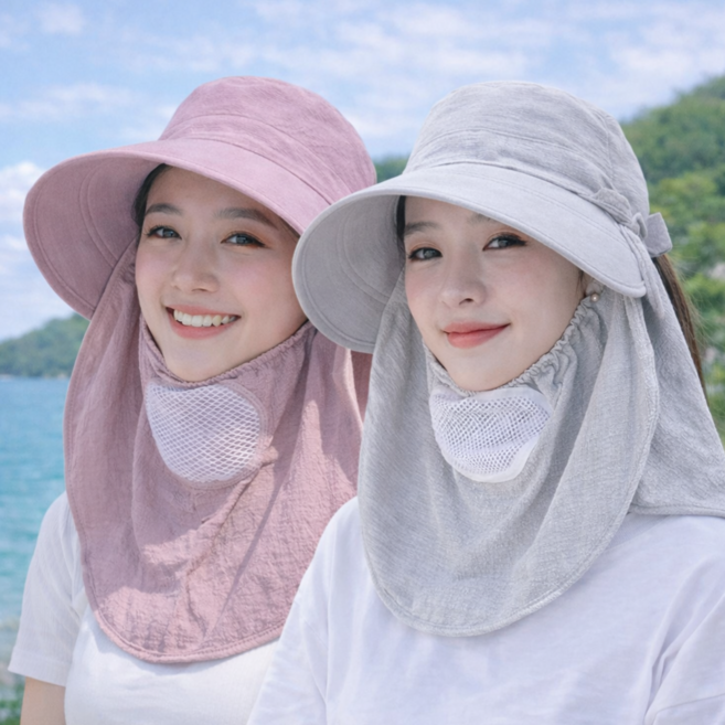 르모아 자외선 차단 모자 99.9% 햇빛 가리개 농사모자 햇빛가리개