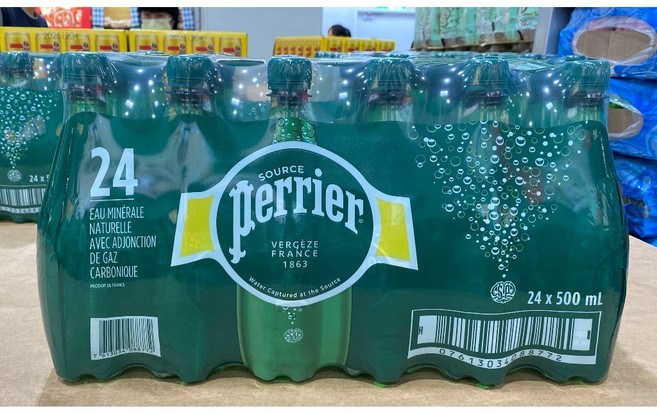 Perrier 沛綠雅 氣泡礦泉水 法國薇珍泉 500毫升 X 24瓶, 24個, 500ml