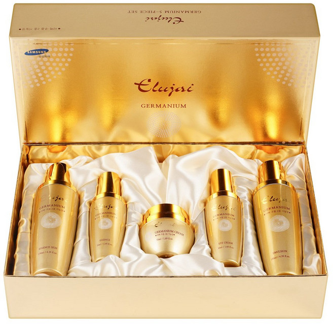 미백 주름 2중 기능성 엘루자이 게르마늄 기초 5종 화장품세트, 1세트