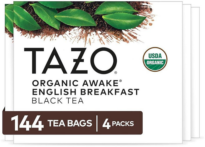 TAZO 잉글리시 브렉퍼스트 홍차 티백 36개입 4개 1세트