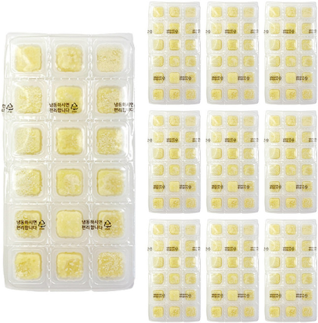 [가나] 100% 국내산 생 다진마늘 큐브 90큐브/180큐브, 155g, 10개