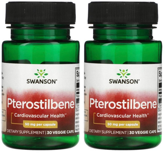 스완슨 프테로스틸벤 50mg 30캡슐 2병 Pterostilbene