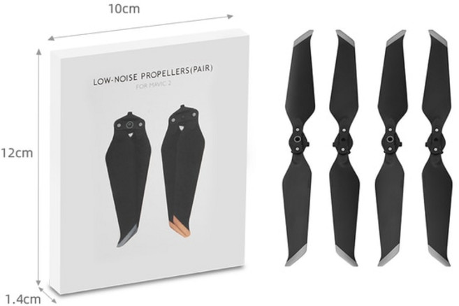 드론 날개 DJI 매빅 2 프로 줌 교체 8743 저소음 접이식 블레이드 소음 감소 소품 나사 액세서리, 2.grey 2 pairs