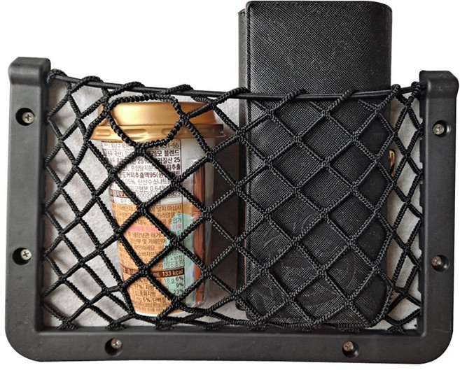 버스의자 시트 그물망 포켓 대 중 소 선박의자 뒷좌석 시트 수납용품 캠핑카, 1개, 블랙