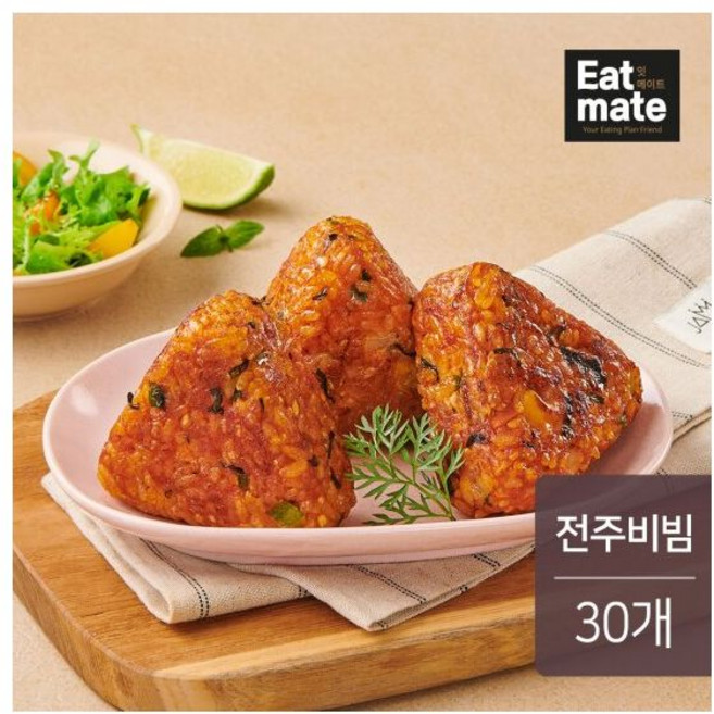 잇메이트 닭가슴살 구운주먹밥 전주비빔 100gx30팩, 30개, 100g