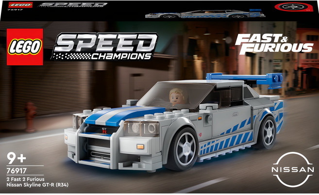 레고 스피드 챔피언 76917 분노의 질주 닛산 스카이라인 GT-R R34, 혼합색상, 1개