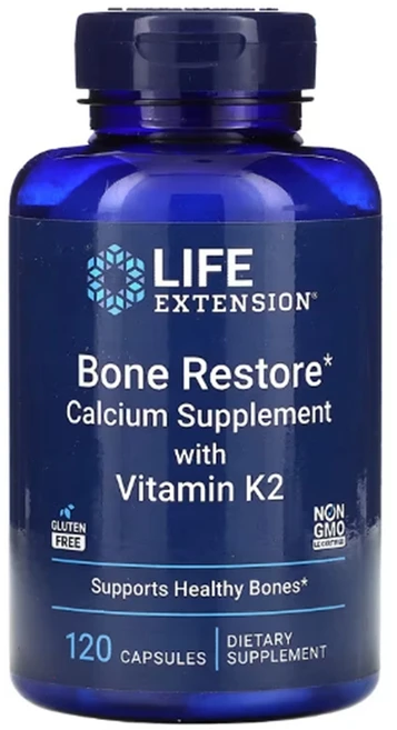 라이프 익스텐션 본 리스토어 비타민K2 120캡슐 칼슘 산화마그네슘 아연, 1정, 1개 - 쿠팡