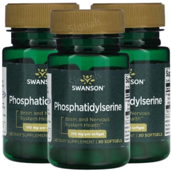 스완슨 포스파티딜세린 PhosphatidylSerine 100mg 30소프트젤 3개 PS, 30정 - 쿠팡