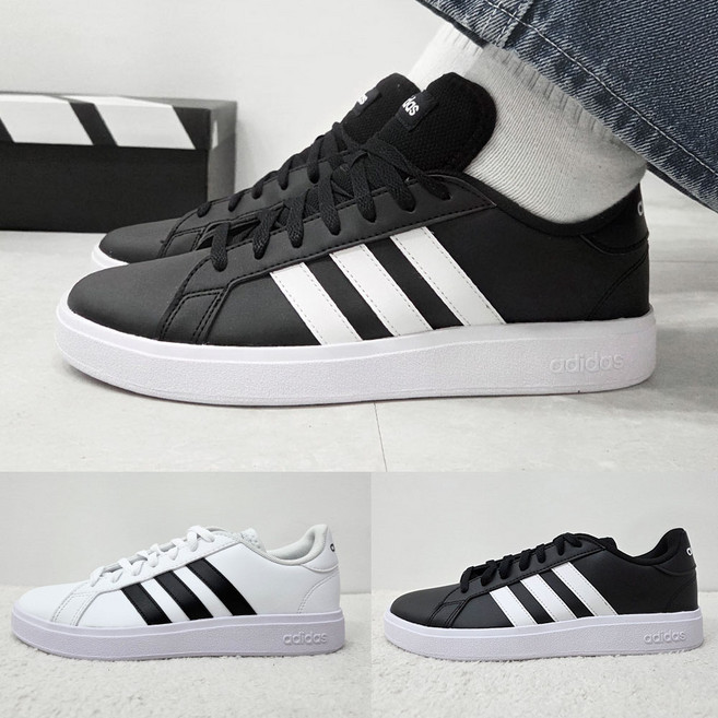 아디다스 깔끔한 스니커즈 그랜드코트 남녀공용 등교화 발편한 데일리 운동화
