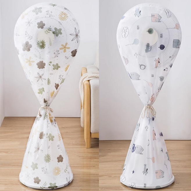 윈디즈 선풍기커버 스판 선풍기 보관 커버 써큘레이터 서큘레이터 1+1, 플라워(Long)+하우스(Long)