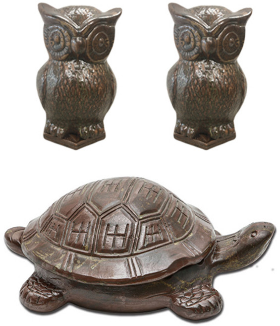 생기의집 TV 방송 출연! 생기 거북이 부엉이세트 중 사이즈 수맥파차단 생기감응