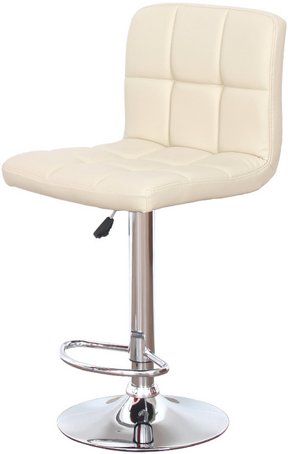 베스트렉 더블쿠션 발걸이형 홈바의자 아일랜드식탁의자 바텐의자, 베이지, 1개