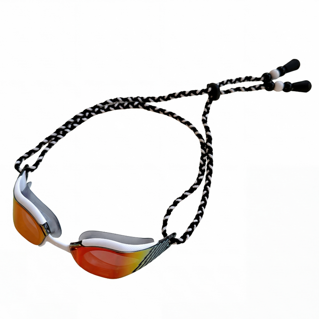 오스위밍 수제 수경끈 수경 스트랩 수끈 3줄, 1개, 3줄폼폼-14