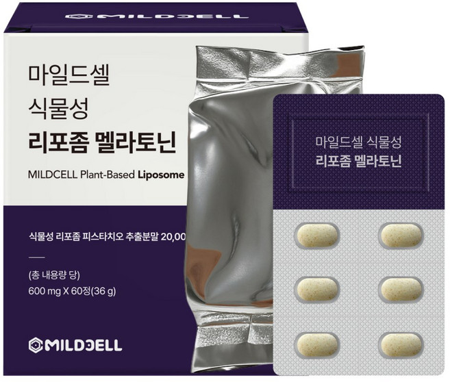 마일드셀 식물성 리포좀 멜라토닌 1일 3mg HACCP 식약청인증, 1박스, 60회분