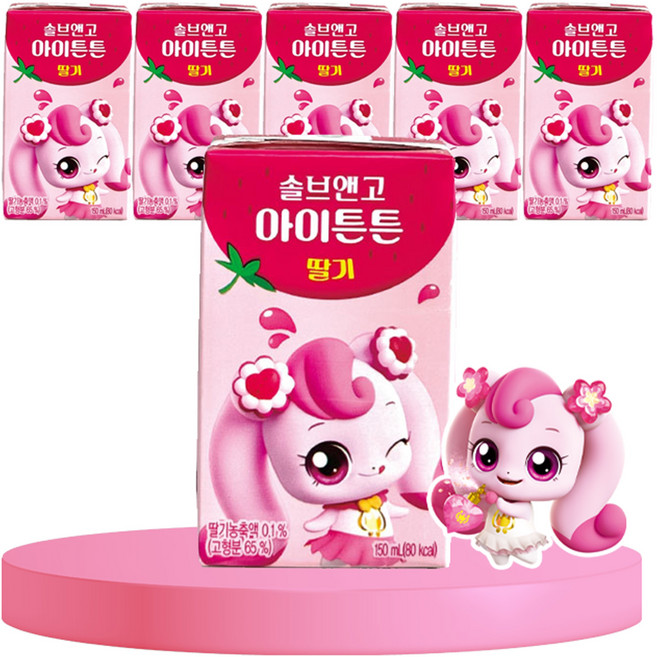 캐치티니핑 음료 솔브앤고 아이튼튼 딸기, 6개, 150ml