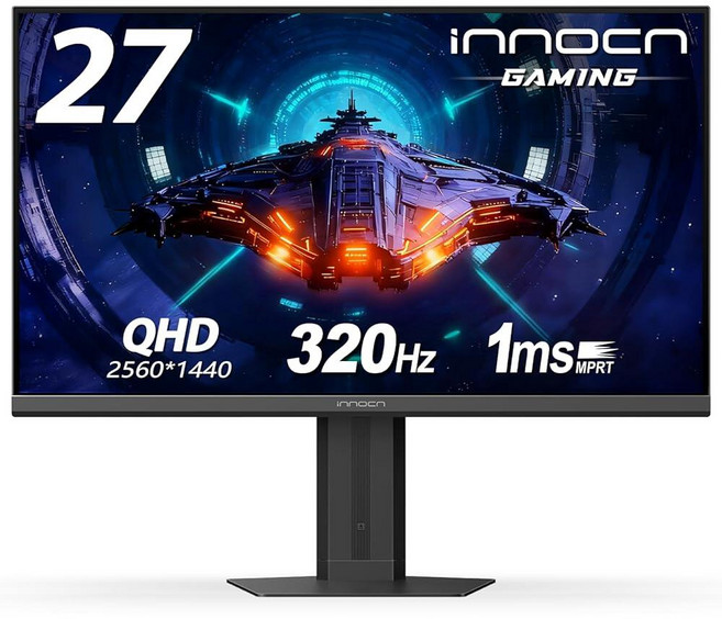 이노크 24.5인치 게이밍 모니터 1440P 240Hz QHD 2K PC 데스크탑 화면 고속 IPS HDMI 2.1 디스플레이 디스플레이포트 내장 스피커 25G2S, INNOCN 27인치 2K QHD 2560 x 1440
