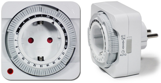 국산 콘센트형 아날로그 타이머 SIT-10C 24시간 타임스위치 어항 조명 전기 타이머, 1개