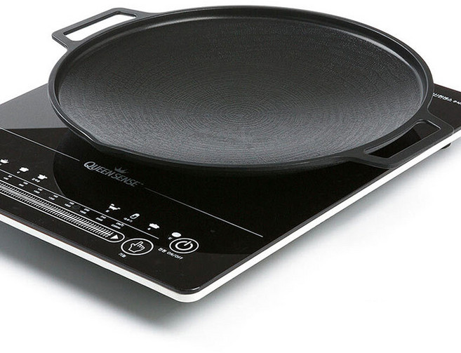 퀸센스 솥뚜껑 인덕션겸용 캠핑 그리들팬 36cm 국산, 오지스토어 본상품선택, 1개