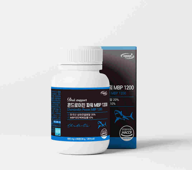 (당일출고) 뉴바이브 콘드로이친 상어연골 보스웰리아 1200 맥스 600mg, 2개, 60정