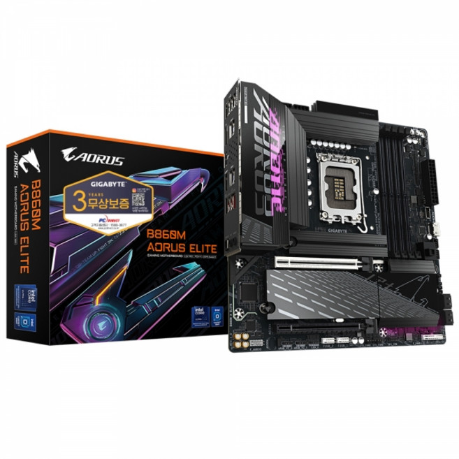 GIGABYTE B860M AORUS ELITE 피씨디렉트 (인텔 소켓1851 DDR5 메인보드)
