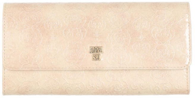 316910 [안나 수이] 로즈 하트 플랩 길이 지갑 [신색] 지갑 지갑 카드 넣어
