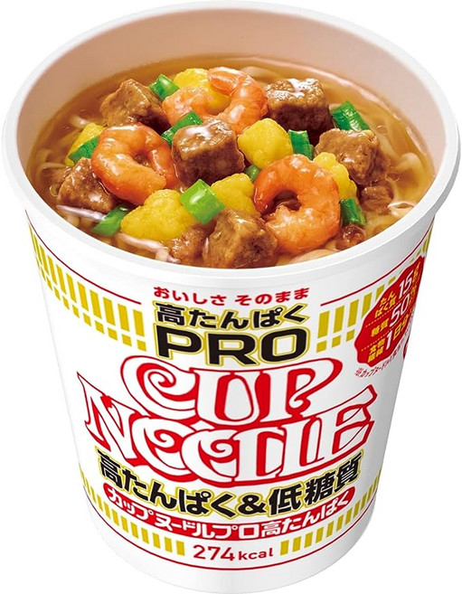 [닛신] 닛신 컵누들 PRO 오리지널 고단백&저당질 일본 컵라면 1박스