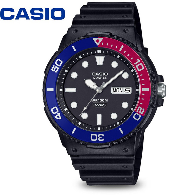 카시오 회전베젤 다이버룩 MRW-230H-1E2V 야광 군인 아날로그 남성시계