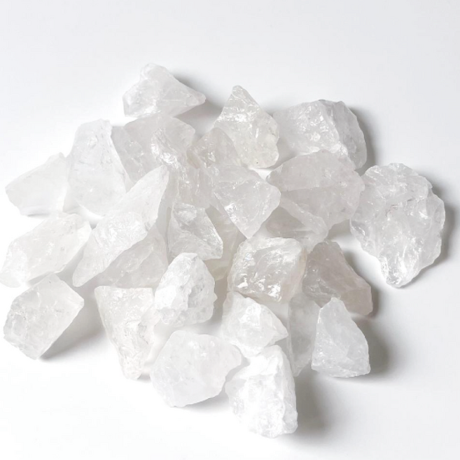 천연 클리어쿼츠 백수정 러프 원석 힐링 파워 명상 차크라 스톤, 300g, 1개