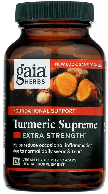 Gaia Herbs 가이아 허브 터메릭 슈프림 강황 엑스트라 스트렝스 120정, 1개 - 쿠팡